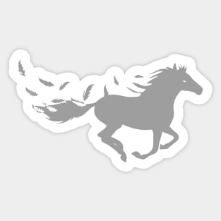 Charming Running Horse Sticker